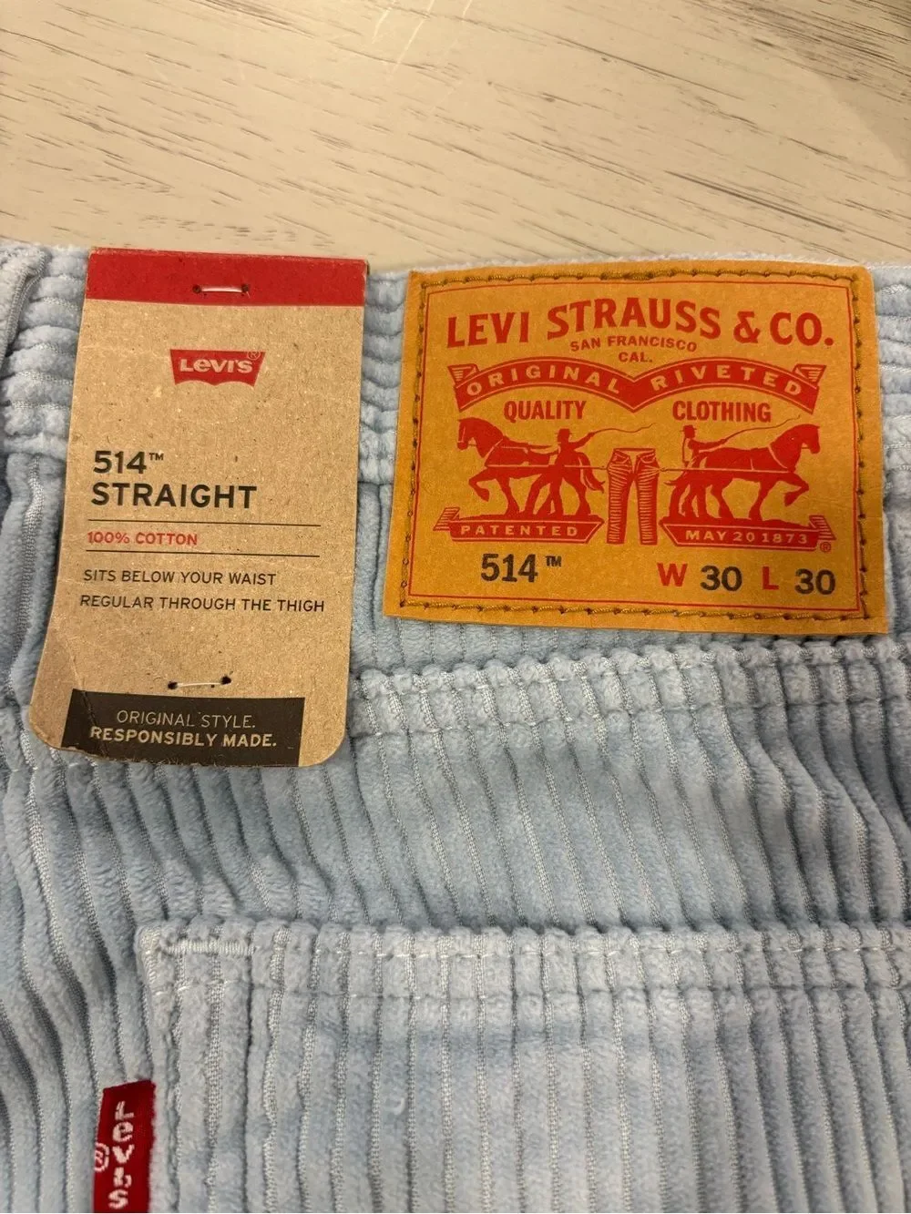 Levi's Light Blue Corduroy Men's Pants